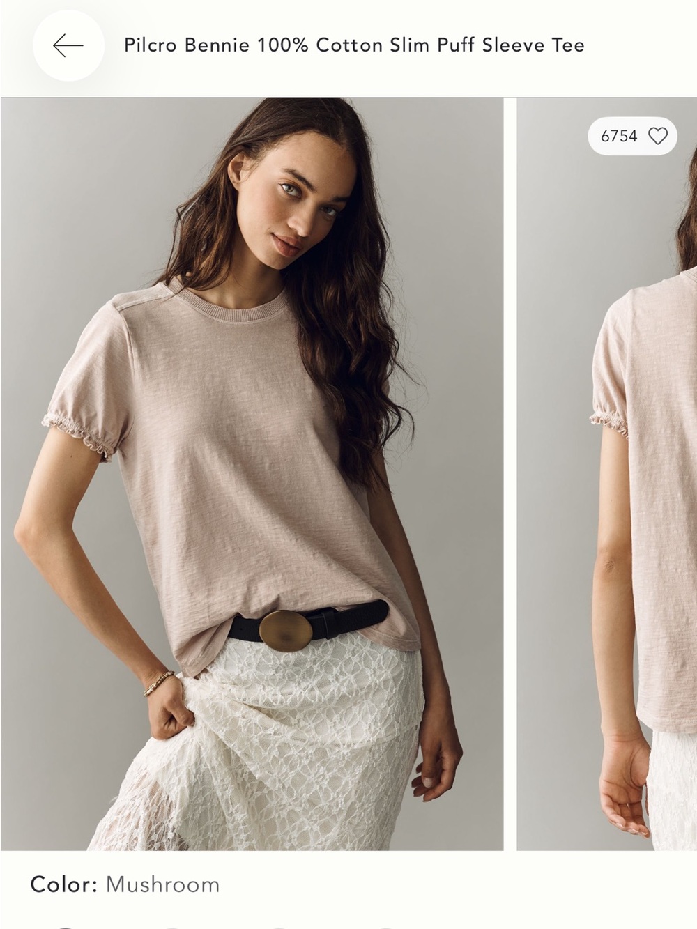 NWT PILCRO Bennie 100% Cotton Slim Puff Sleeve Size XL